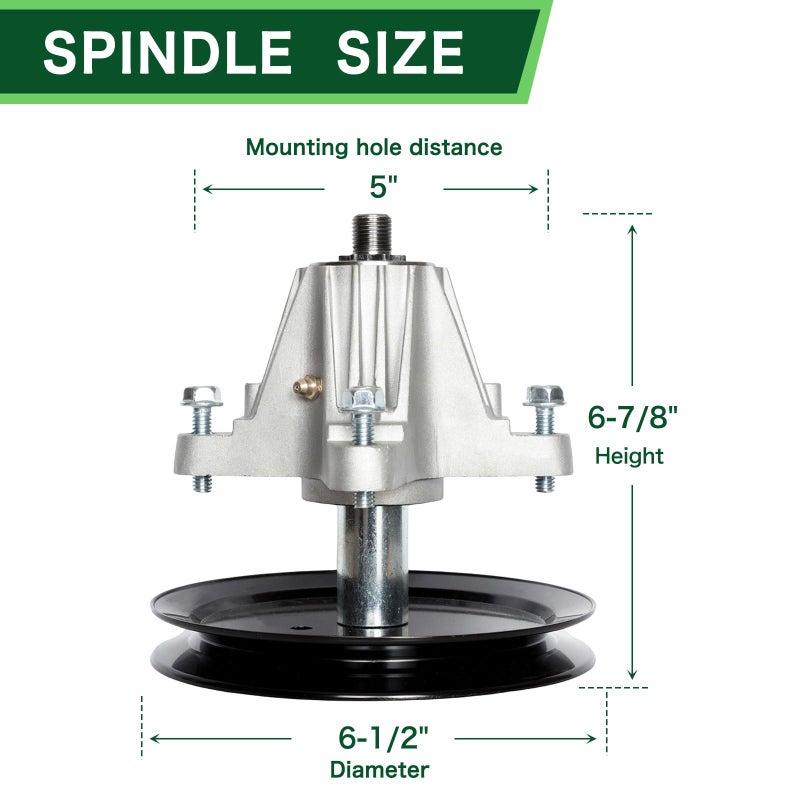 مجموعة إعادة بناء سطح الجزازة TENGMUJX 46 LTX1045 LTX1046 تتضمن (2) مجموعة المغزل 918-04636 618-04865 (2) البكرات الوسيطة 753-08171 956-04129 و(1) 754-04219 103 1/4 بوصة Be lt - Image 2